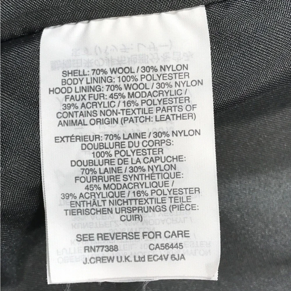 J. Crew Black Utility Jacket with Faux Fur Hood aso Meghan Markle - Picture 5 of 5